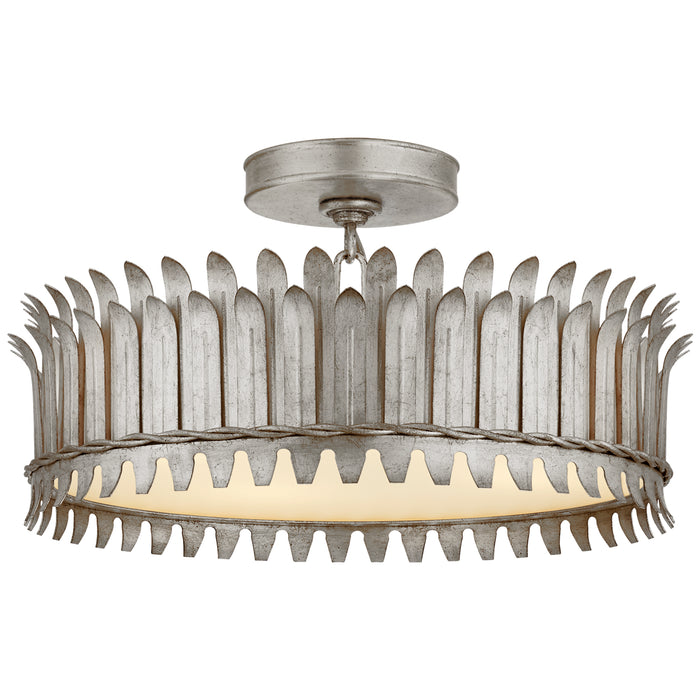 Visual Comfort Signature SK 4206BSL LED Semi-Flush Mount, Burnished Silver Leaf