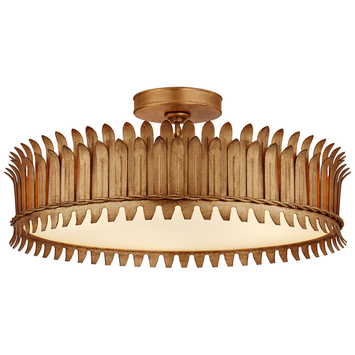 Visual Comfort Signature SK 4207GI LED Semi-Flush Mount, Gilded Iron