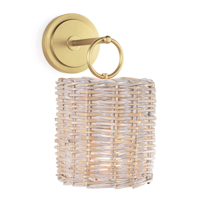 Regina Andrew 15-1102NB One Light Wall Sconce, Natural Brass