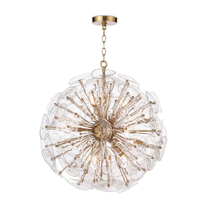 Regina Andrew 16-1243CLR Nine Light Chandelier, Natural Brass
