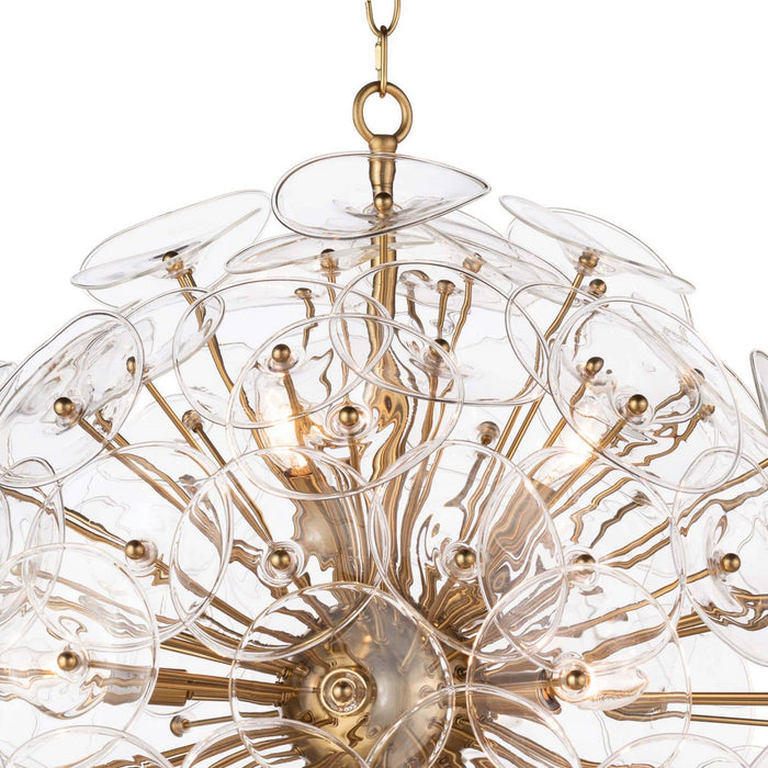 Regina Andrew 16-1243CLR Nine Light Chandelier, Natural Brass