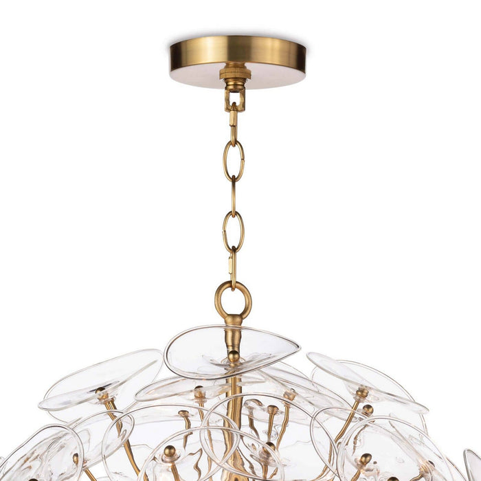 Regina Andrew 16-1243CLR Nine Light Chandelier, Natural Brass