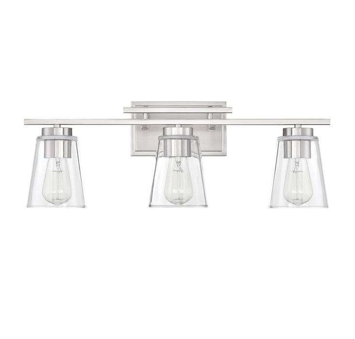 Savoy House 8-1020-3-SN Three Light Bathroom Vanity, Satin Nickel
