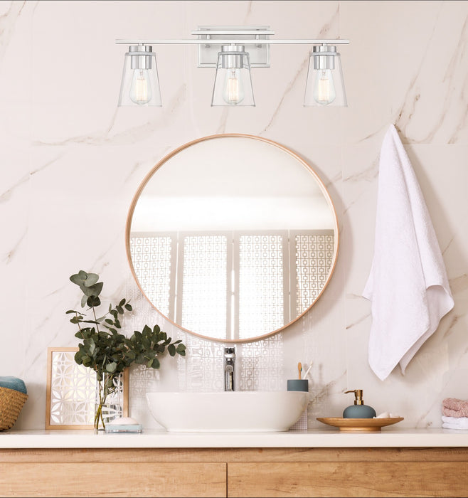 Savoy House 8-1020-3-SN Three Light Bathroom Vanity, Satin Nickel