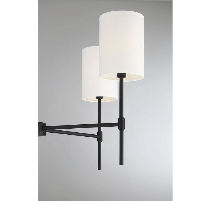 Meridian M10067MBK Five Light Chandelier, Matte Black