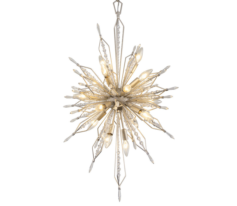 Varaluz 311F16GD 16 Light Foyer Pendant, Gold Dust