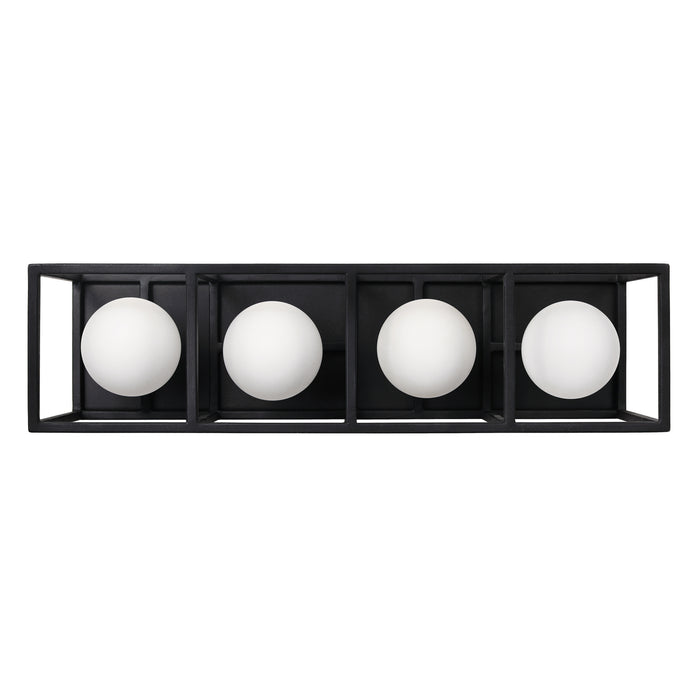 Varaluz 325B04CBHG Four Light Bath, Carbon/Havana Gold