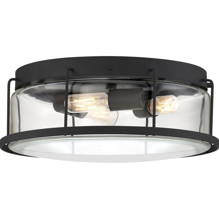 Quoizel LUD1613EK Three Light Flush Mount, Earth Black