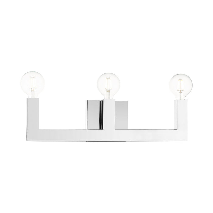 Livex Lighting 16813-05 Three Light Vanity, Polished Chrome