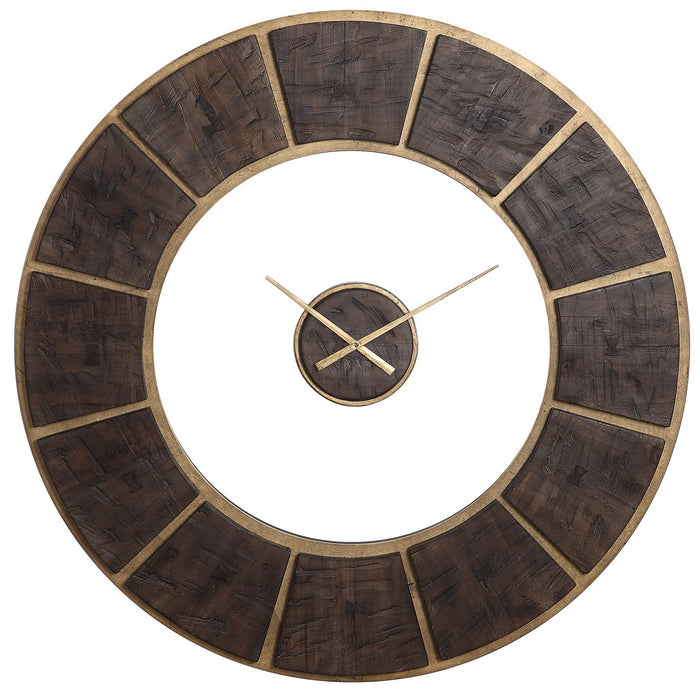 Uttermost 06102 Wall Clock, Dark Wooden