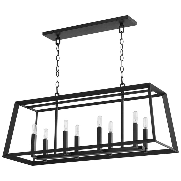 Cyan 10378 Eight Light Island Pendant, Noir