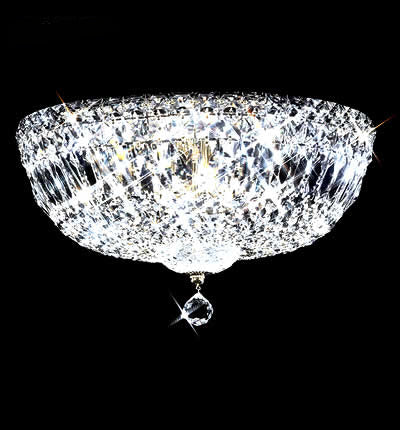 James R. Moder 92314S22 Six Light Flush Mount, Silver