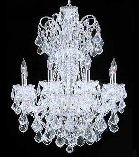 James R. Moder 93908S22 Eight Light Chandelier, Silver