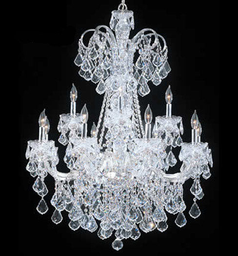James R. Moder 93912S22 12 Light Chandelier, Silver