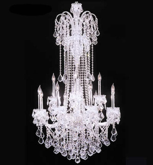 James R. Moder 93917S22 12 Light Chandelier, Silver