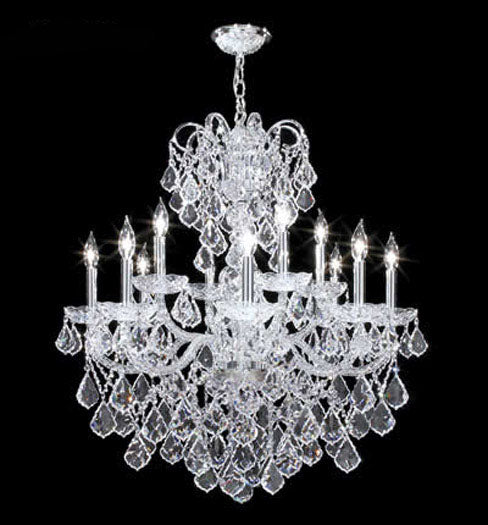 James R. Moder 94212S22 12 Light Chandelier, Silver