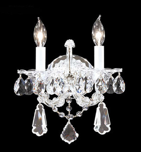 James R. Moder 94702S22 Two Light Wall Sconce, Silver