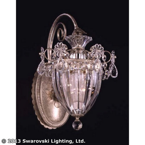 Schonbek 1240-48 One Light Wall Sconce, Antique Silver