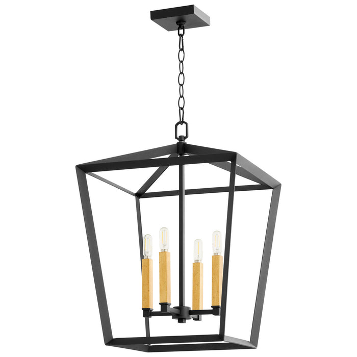 Cyan 10375 Four Light Chandelier, Noir