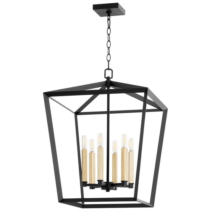 Cyan 10376 Six Light Chandelier, Noir