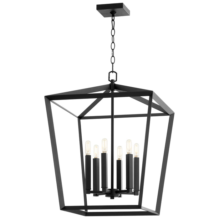 Cyan 10376 Six Light Chandelier, Noir