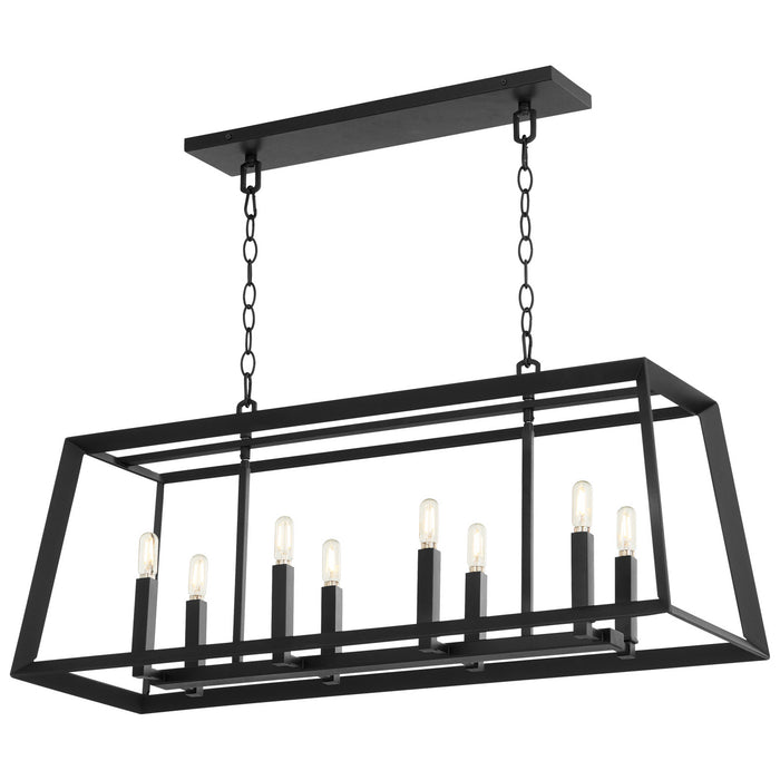 Cyan 10378 Eight Light Island Pendant, Noir