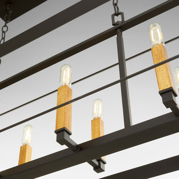 Cyan 10378 Eight Light Island Pendant, Noir