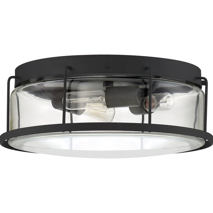 Quoizel LUD1613EK Three Light Flush Mount, Earth Black
