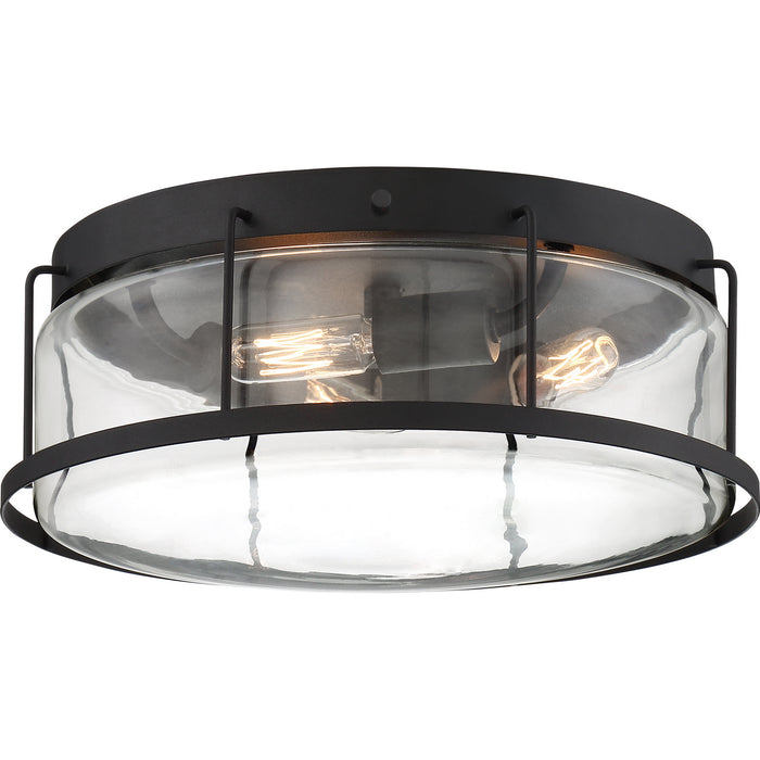Quoizel LUD1613EK Three Light Flush Mount, Earth Black