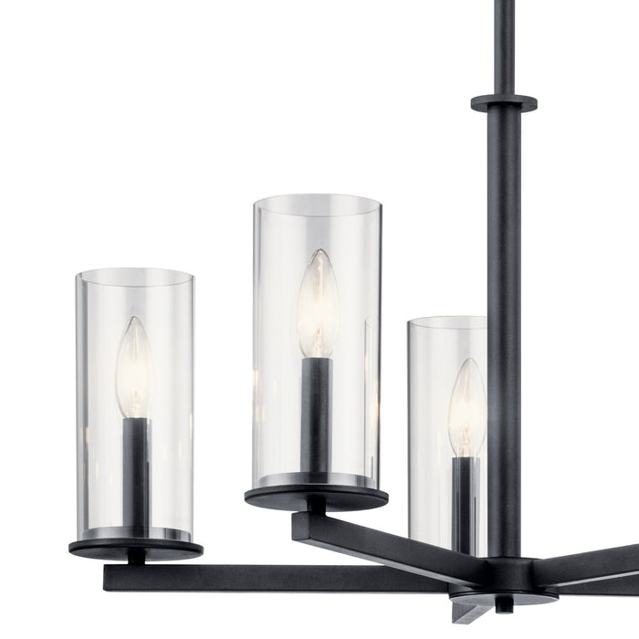 Kichler 43999BK Five Light Chandelier, Black