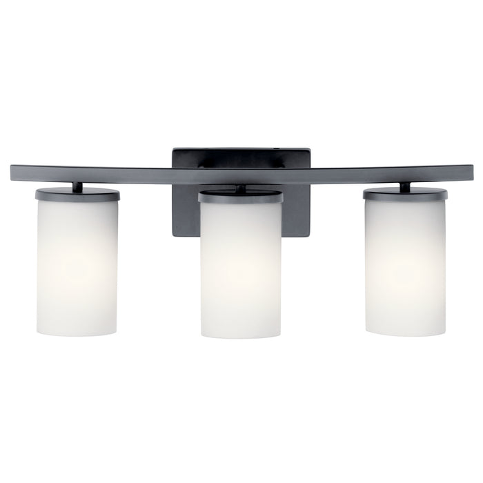Kichler 45497BK Three Light Bath, Black
