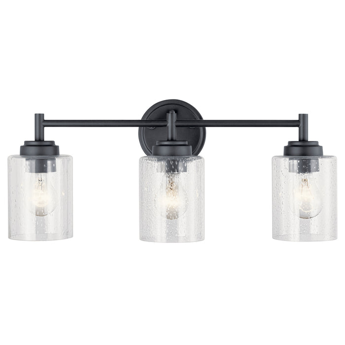 Kichler 45886BK Three Light Bath, Black