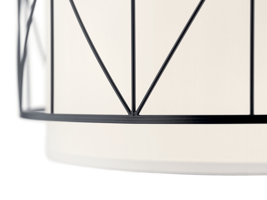 Kichler 52072BK Four Light Pendant, Black