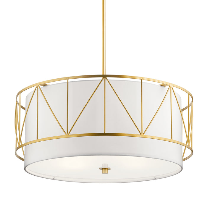 Kichler 52072CLG Four Light Pendant, Classic Gold