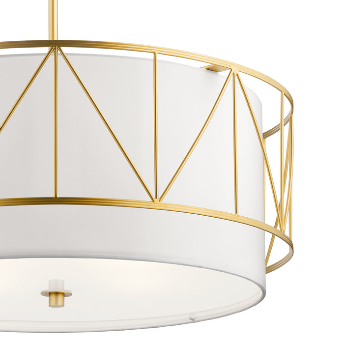 Kichler 52072CLG Four Light Pendant, Classic Gold