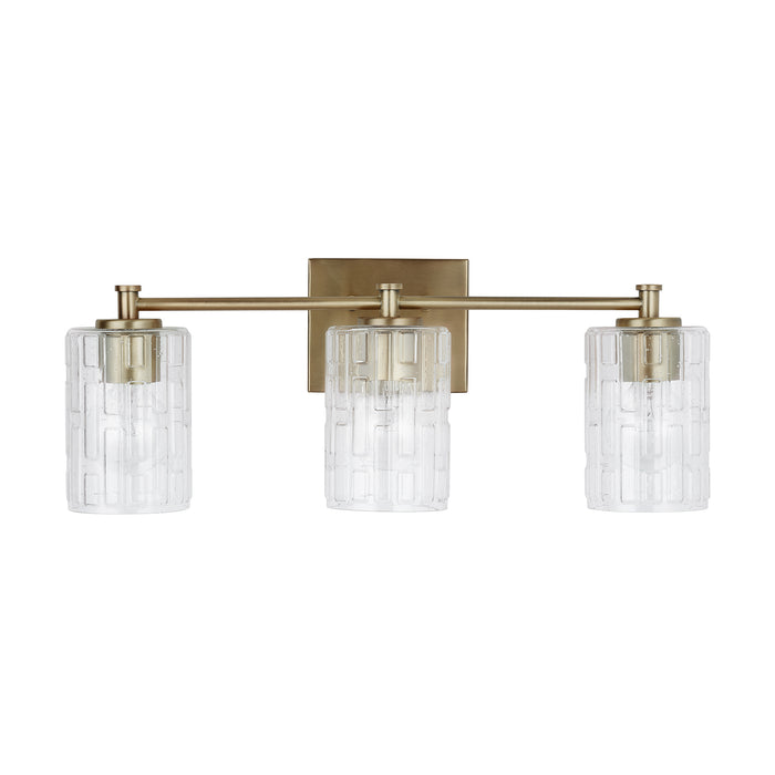Capital Lighting 138331AD-491 Three Light Vanity, Aged Brass