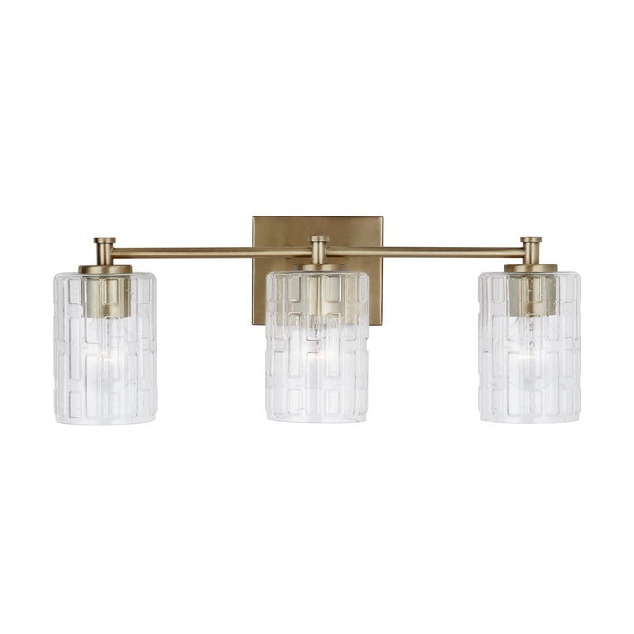 Capital Lighting 138331AD-491 Three Light Vanity, Aged Brass