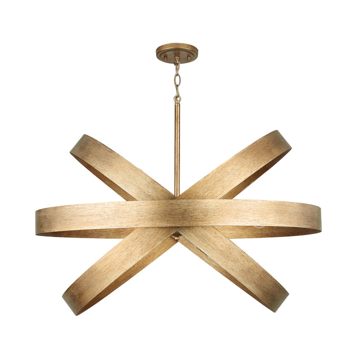 Capital Lighting 439061ML Six Light Chandelier, Mystic Lustre