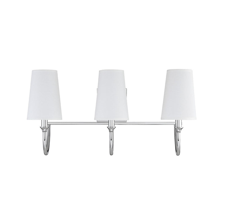 Savoy House 8-2542-3-109 Three Light Bath Bar, Polished Nickel