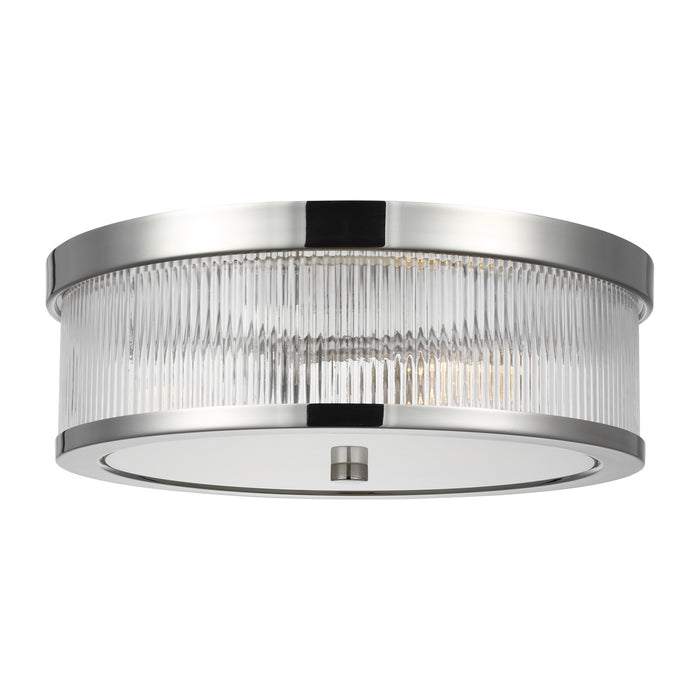 Visual Comfort Studio CF1052PN Two Light Flush Mount, Polished Nickel