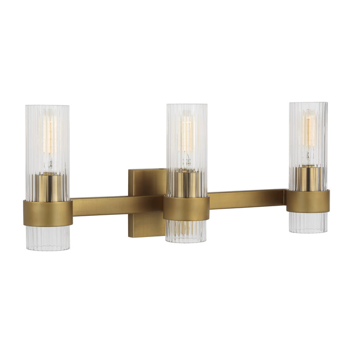 Visual Comfort Studio CV1023BBS Three Light Vanity, Burnished Brass