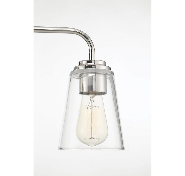 Meridian M80044PN Three Light Bathroom Vanity Light, Polished Nickel