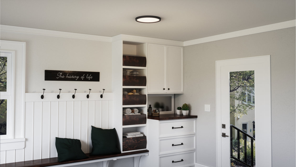 Quoizel OST1715EK LED Flush Mount, Earth Black