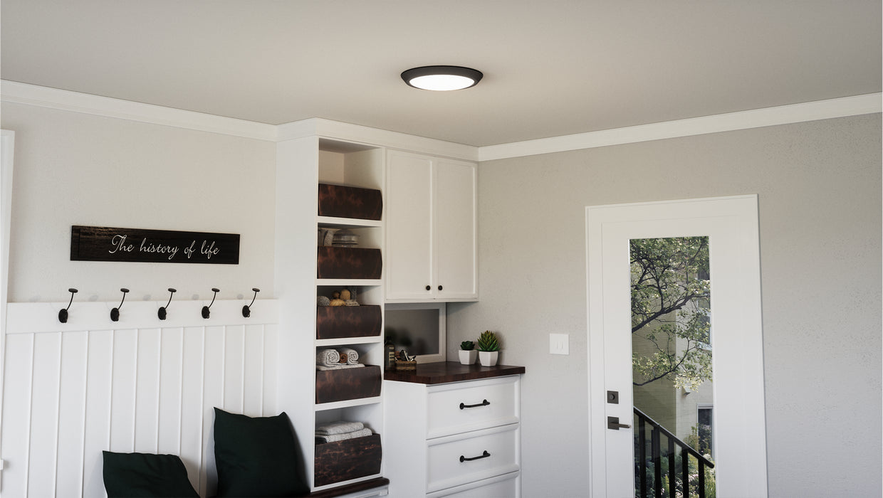 Quoizel VRG1616EK LED Flush Mount, Earth Black