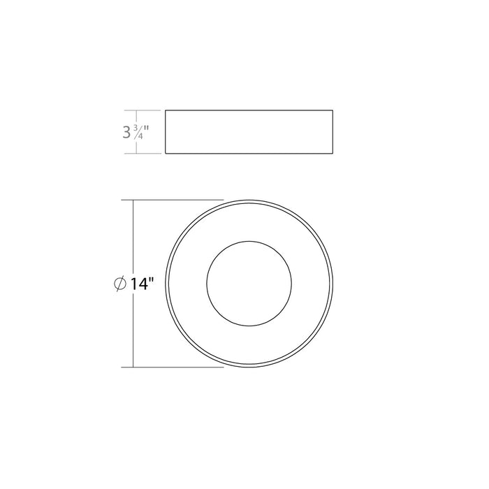 Sonneman 3735.18 LED Surface Mount, Dove Gray