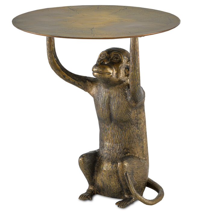 Currey and Company 4000-0118 Accent Table, Antique Gold
