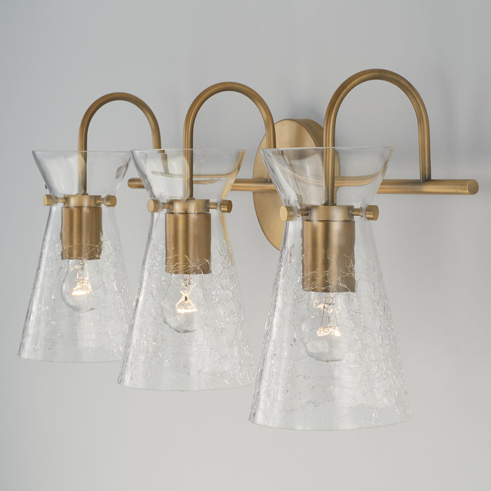 Capital Lighting 142431AD Three Light Vanity, Aged Brass