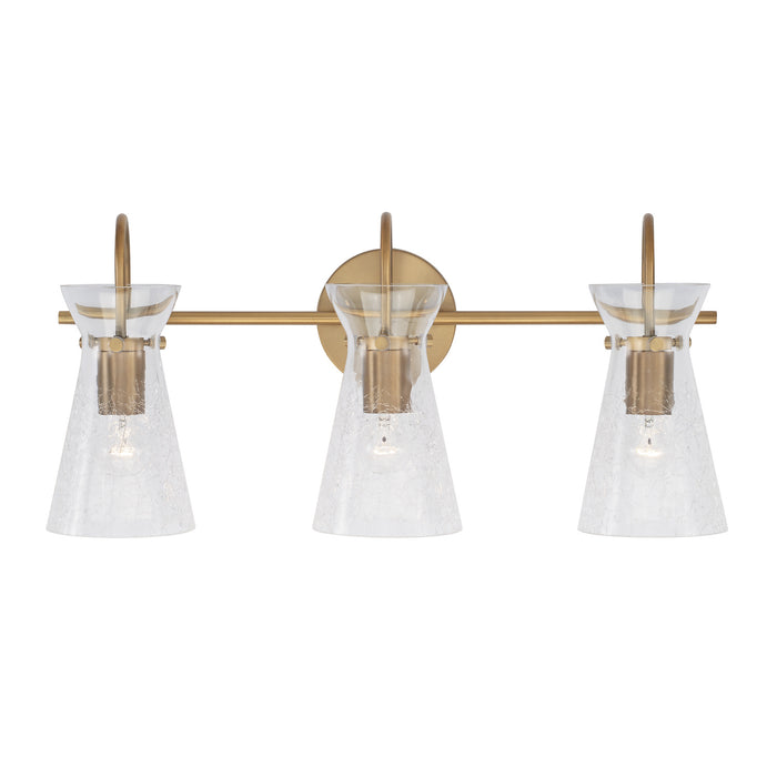 Capital Lighting 142431AD Three Light Vanity, Aged Brass