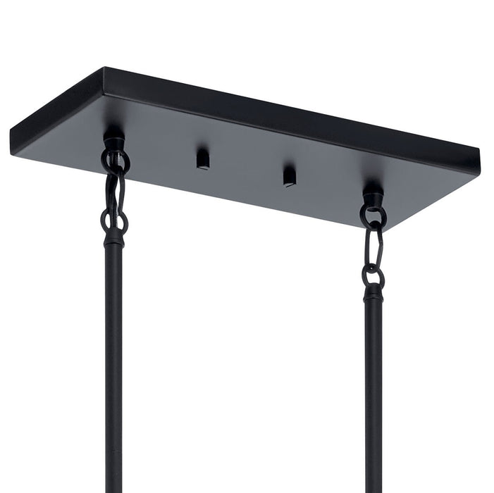 Kichler 52350BK 12 Light Linear Chandelier, Black