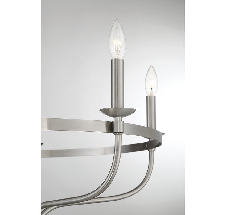 Meridian M10087BN Five Light Chandelier, Brushed Nickel